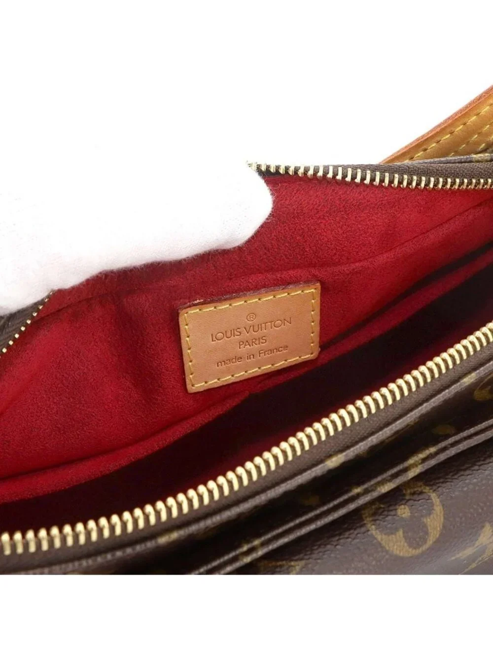 Louis Vuitton Monogram Viva Cite MM Shoulder Bag Brown Gold